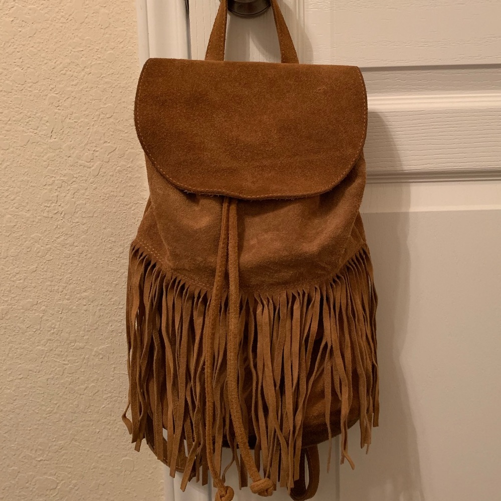 Real Leather Brandy Melville Backpack